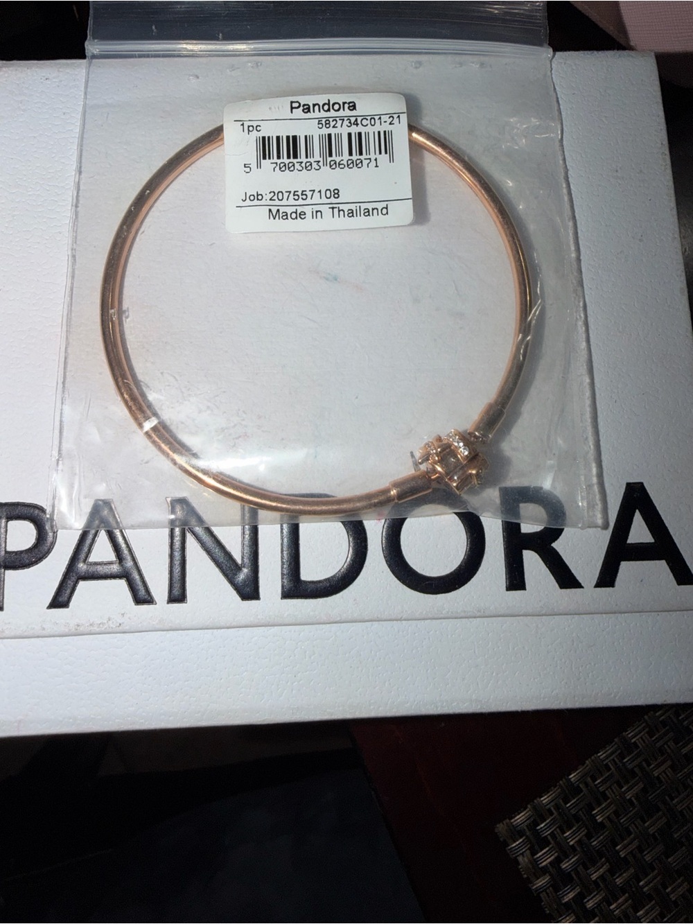 Pandora Rose Gold Bracelet with Decorative Clasp